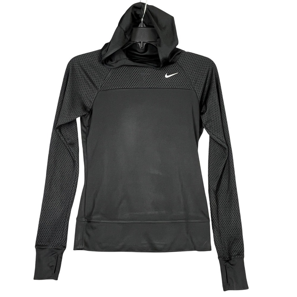 Nike Dri Fit Hooded Top Womens XS Running Training Athleisure Lightweight Layer